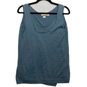 Exception De Mixmind Top Womens S Blue Gray Sleeveless Wool Cashmere Wrap